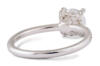 Diamond Engagement Ring with Hidden Halo in White Gold back view