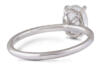Oval Engagement Ring with Hidden Halo and Diamond Accents back view