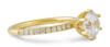 side view of Diamond Engagement Ring with Tulip Style Mounting in Yellow Gold