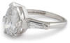 Pear cut ring side view