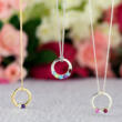 Mothers Day 2022 circle gemstone necklaces