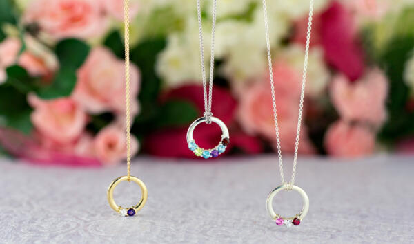 Mothers Day 2022 circle gemstone necklaces