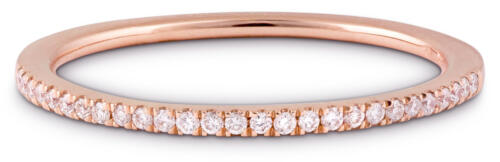 Thin Rose Gold Diamond Stackable Band
