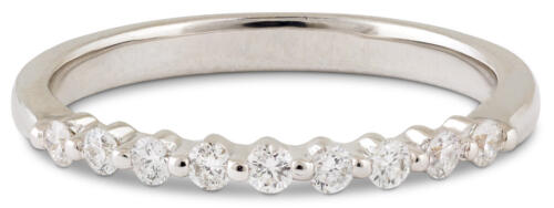 Tapered Stackable Band with Round Brilliant Diamonds