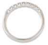 through angle tapered shared prong band on white background