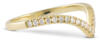 Side Angle Deep V yellow gold band with diamonds white background