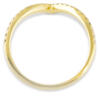 through Angle Deep V yellow gold band with diamonds white background