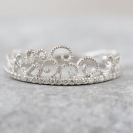 fancy background front angle filigree diamond crown band