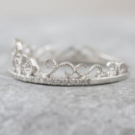 fancy background side filigree diamond crown band