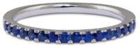 blue sapphire stacking band front angle