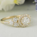 side angle diamond halo ring