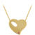 roberto coin yellow gold open heart necklace front view