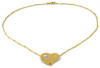 full view roberto coin yellow gold open heart necklace