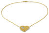 full view roberto coin yellow gold open heart necklace