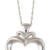 three diamond heart pendant front angle