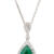 pear emerald diamond halo front view