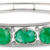 cabachon emerald and diamond bracelet front view