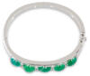 through view cabachon emerald and diamond bracelet