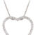 pave diamond heart pendant front angle