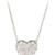 pave diamond heart necklace white gold front angle