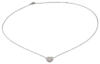 full angle pave diamond heart necklace white gold