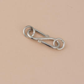 White metal S hook style clasp