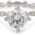 scalloped diamond engagement ring front view