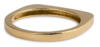 Engravable stacking bar ring in 14k yellow gold - back view