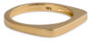 Engravable stacking bar ring in 14k yellow gold - side view