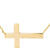 Engravable sideways cross pendant in 14k yellow gold - front view
