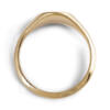 14k yellow gold engravable oval signet ring - top