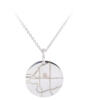 Circle engravable disc pendant - front view with map engraving