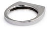 Engravable stacking bar ring in sterling silver - back view