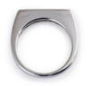Engravable stacking bar ring in sterling silver - top view