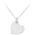 Engravable heart pendant on chain - front view