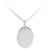 Oval engravable pendant in sterling silver - front view