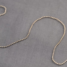 A white gold bead chain