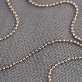 A white gold bead chain