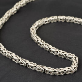 A silver byzantine chain