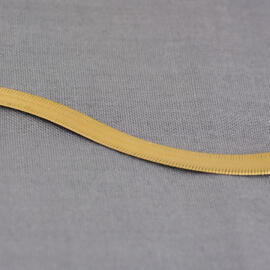 A yellow gold herringbone chain