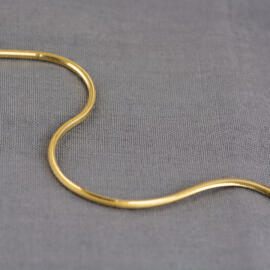 A yellow gold snake chain