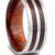 Cobalt and koa wood band with two inlaid rows of koa wood and full inside koa wood sleeve