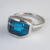 Custom single unique cut gemstone ring top view