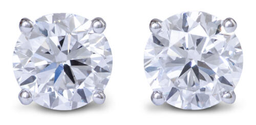 2ct Lab Diamond Stud Earrings in 14k White Gold