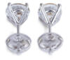 2 carat lab grown diamond stud earrings top view