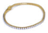 3ct-lab-grown-diamond-tennis-bracelet-14k-yellow-gold-top 3 carat tennis bracelet in 14k yellow gold top view