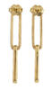 47651-lab-grown-diamond-link-dangle-earrings-back Lab grown diamond elongated oval link industrial earrings in 14k yellow gold back view