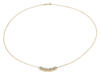 47653-lab-grown-diamond-bezel-necklace-overview 5 stone bezel set lab diamond pendant in 14k yellow gold on cable chain overview